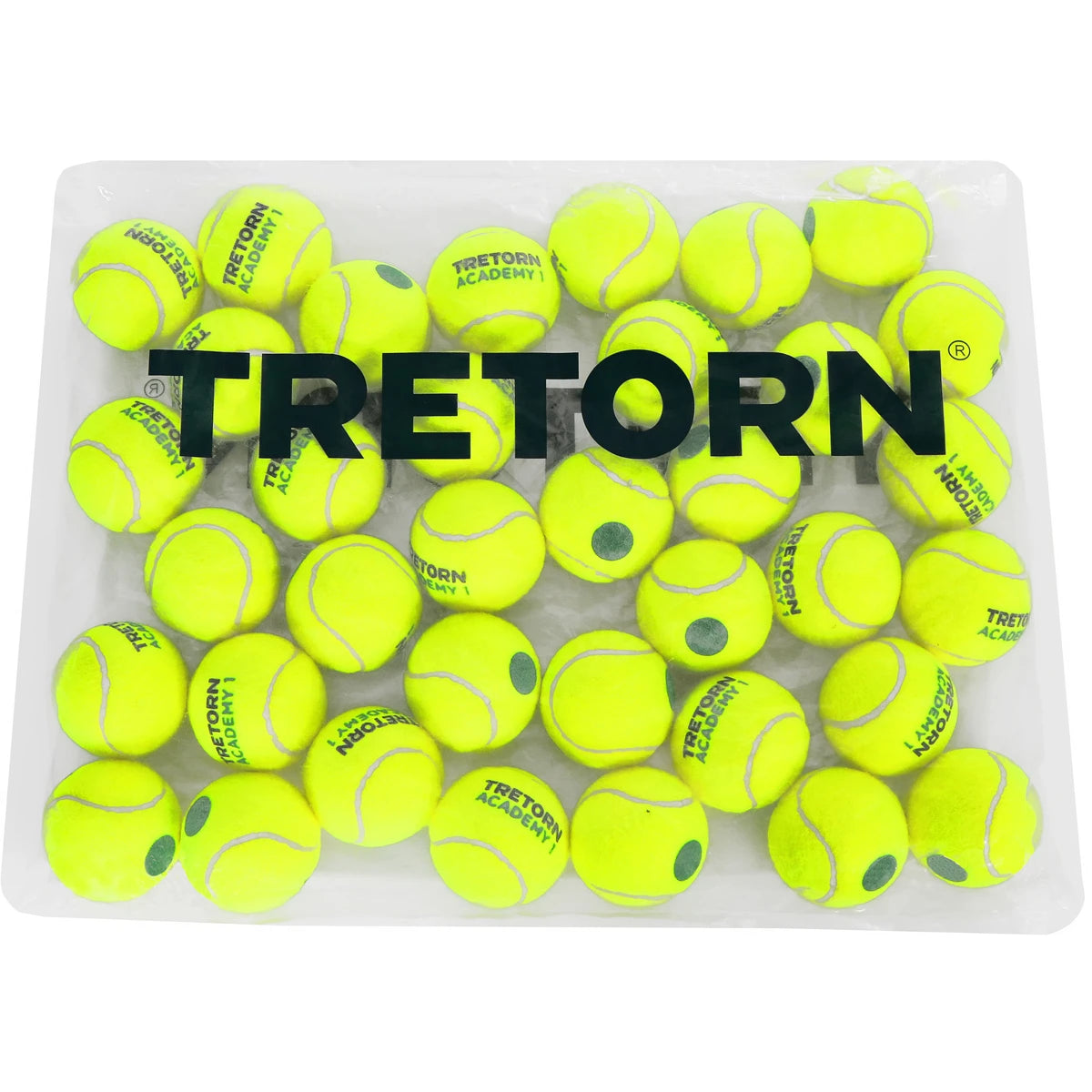 Beutel mit 36 Tretorn Academy Green Tennisbällen