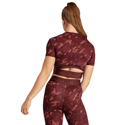 T-Shirt adidas Femme Print Crop