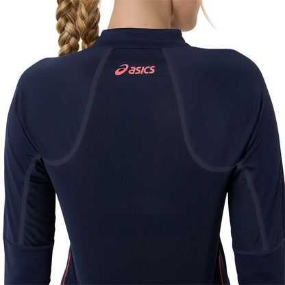Asics Damen T-Shirt Paris Langarm 1/2 Reißverschluss