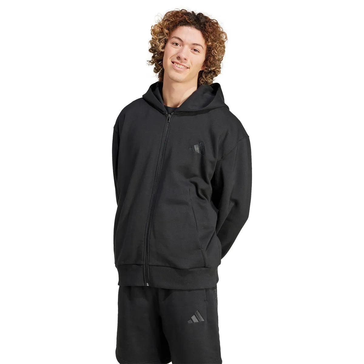 adidas Sweatshirt mit durchgehendem Reißverschluss und Kapuze