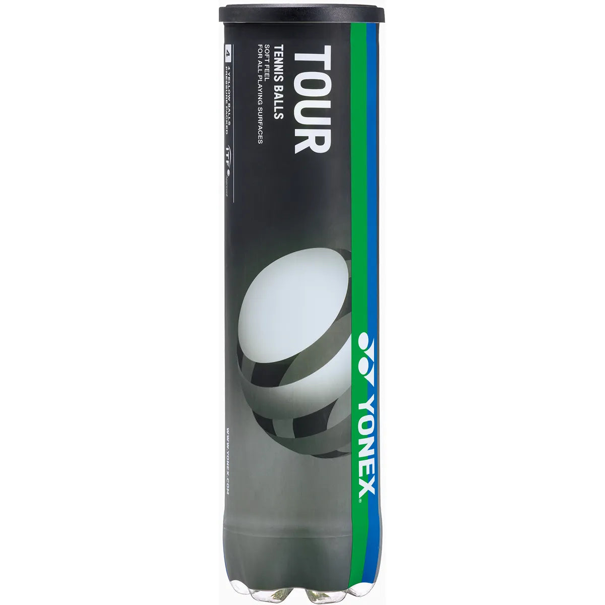 Tube mit 4 Yonex Tournament Tennisbällen
