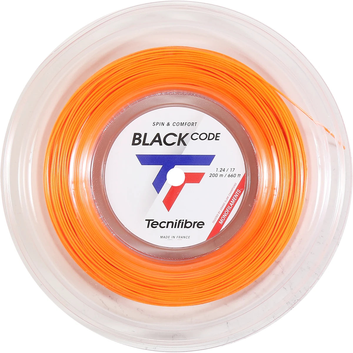 Saitenrolle Tecnifibre Black Code Fire (200 Meter)