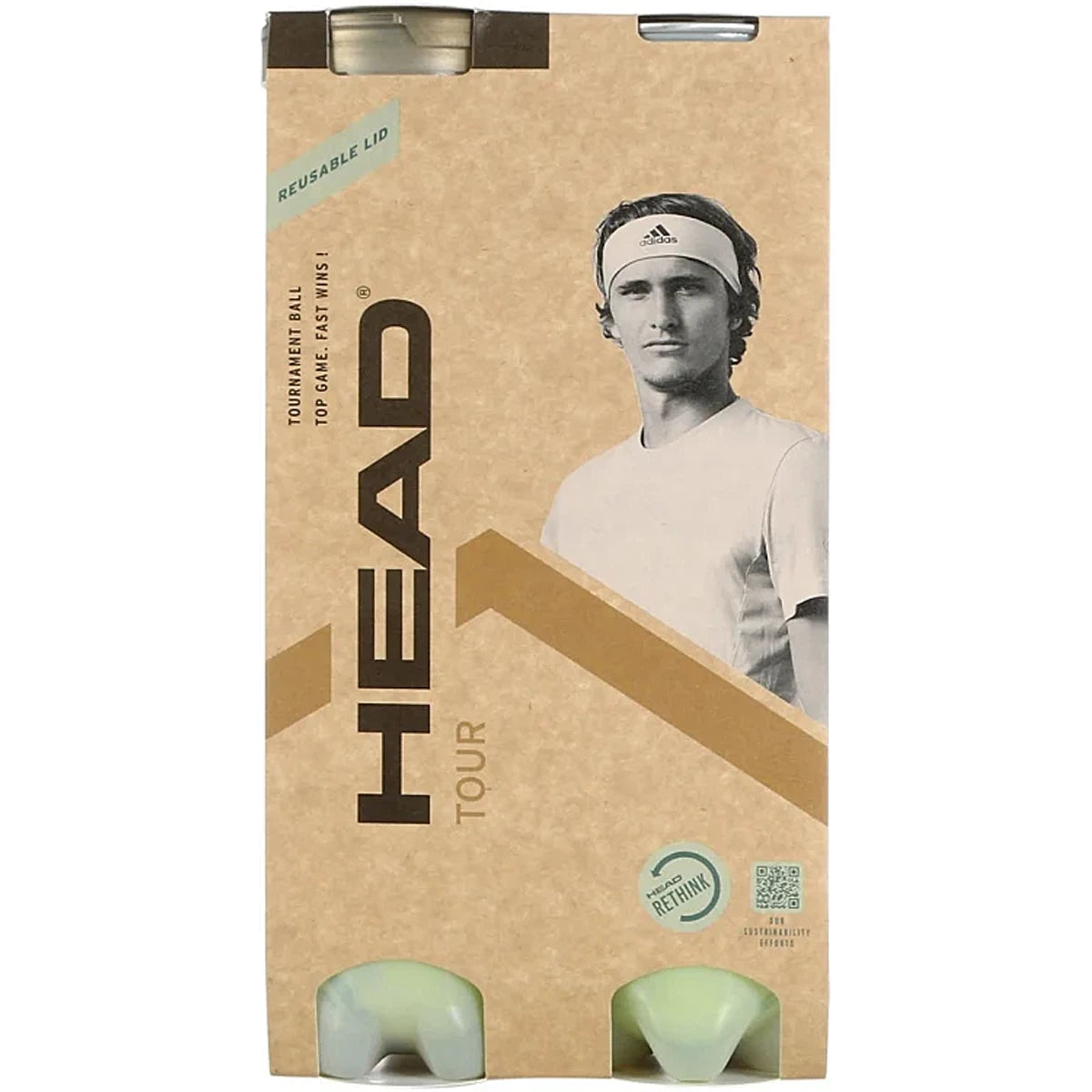 Bipack mit 4 Head Tour Xt Tennisbällen