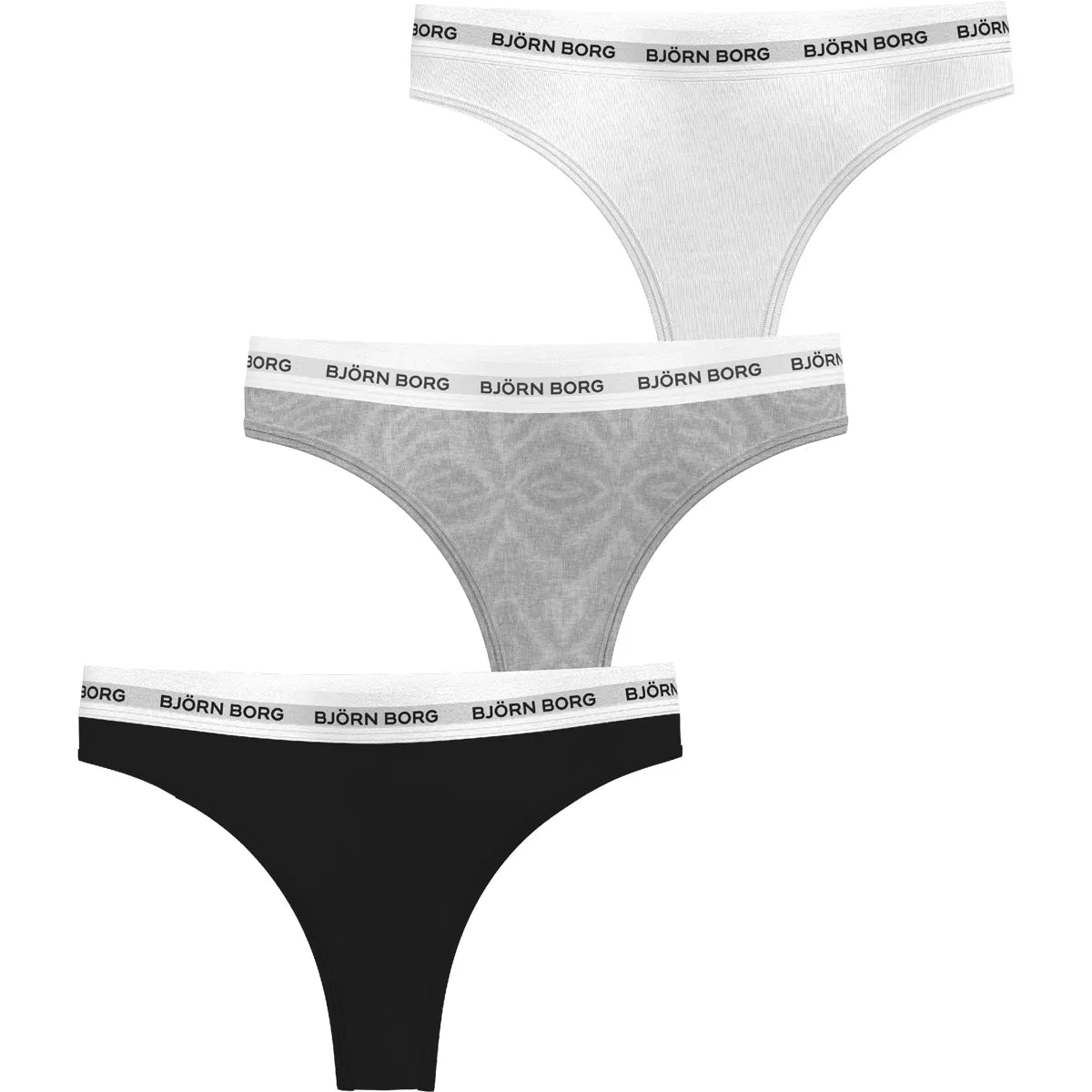 Pack 3 Bjorn Borg Damen Slip Logo Thong