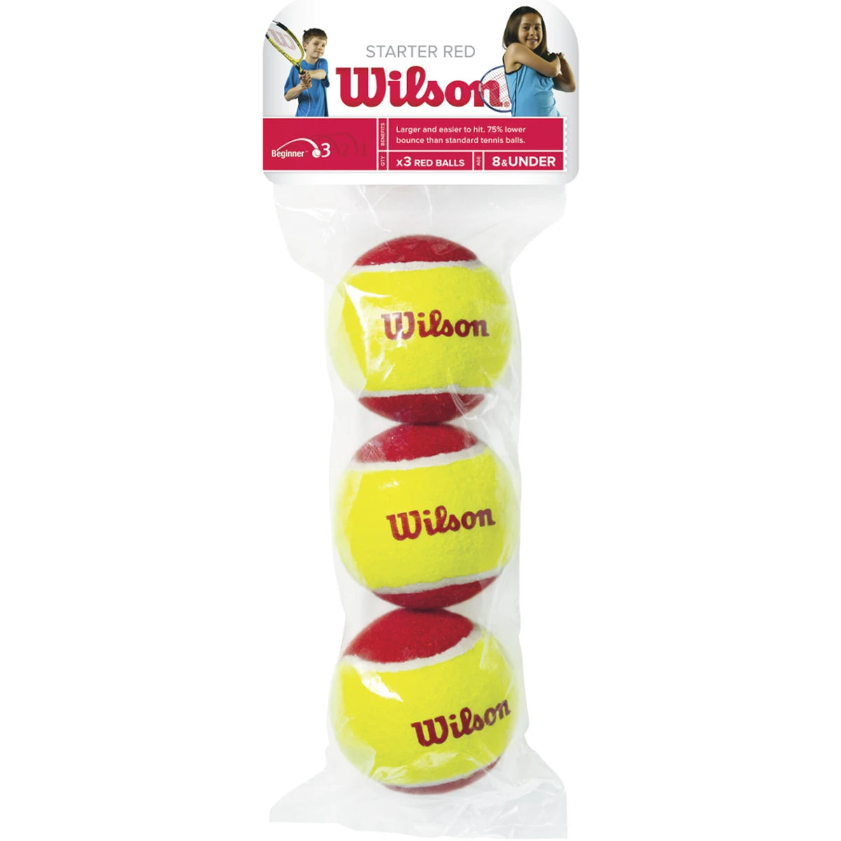 Beutel mit 3 Wilson Starter Red Bällen
