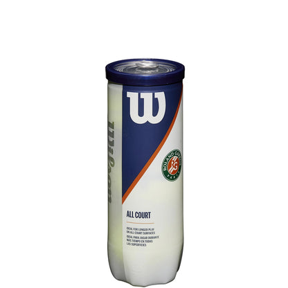 Tube mit 3 Wilson Roland Garros All Court Tennisbällen
