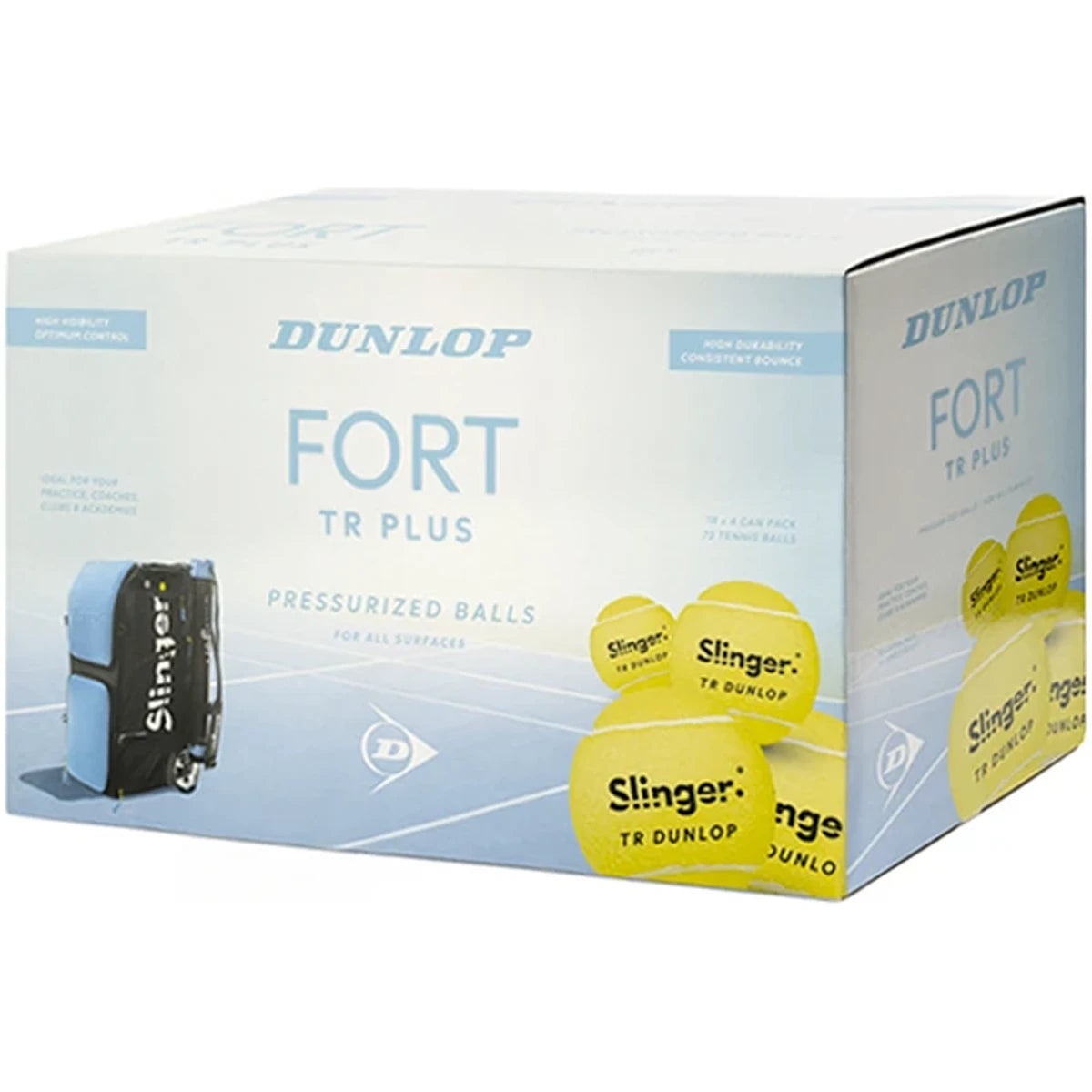 1 Karton mit 72 Slinger-Bällen - Dunlop Fort Tr Plus