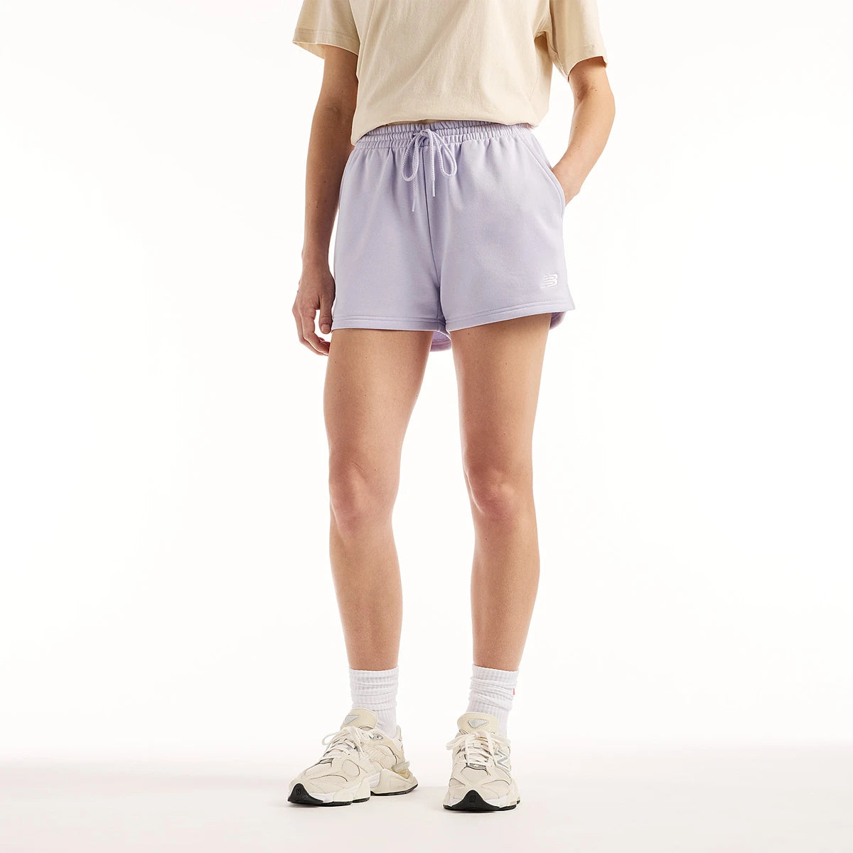 Short New Balance Damen Sport Essentials French Terry