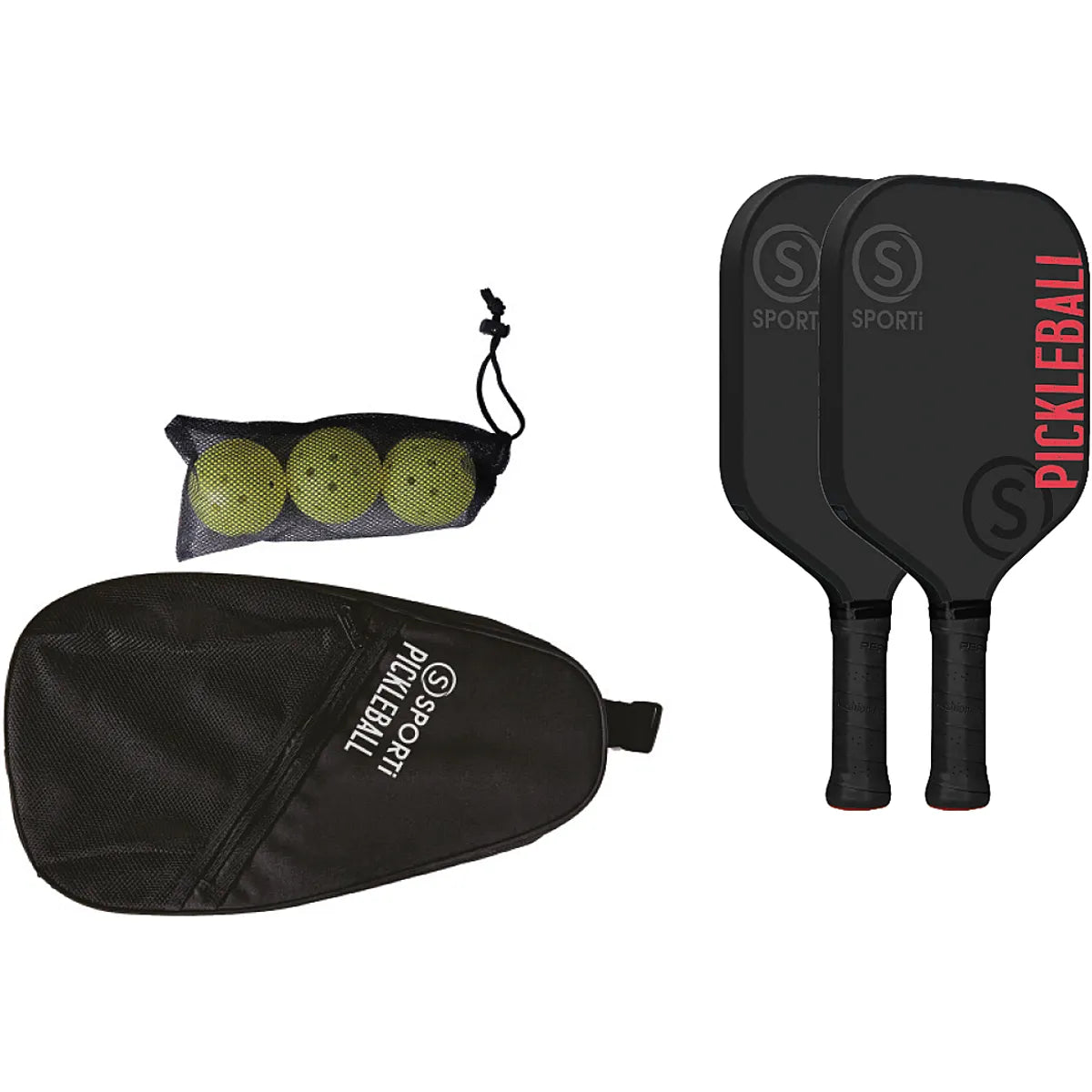 Pickleball Outdoor Set: Schläger + Bälle + Transporttasche