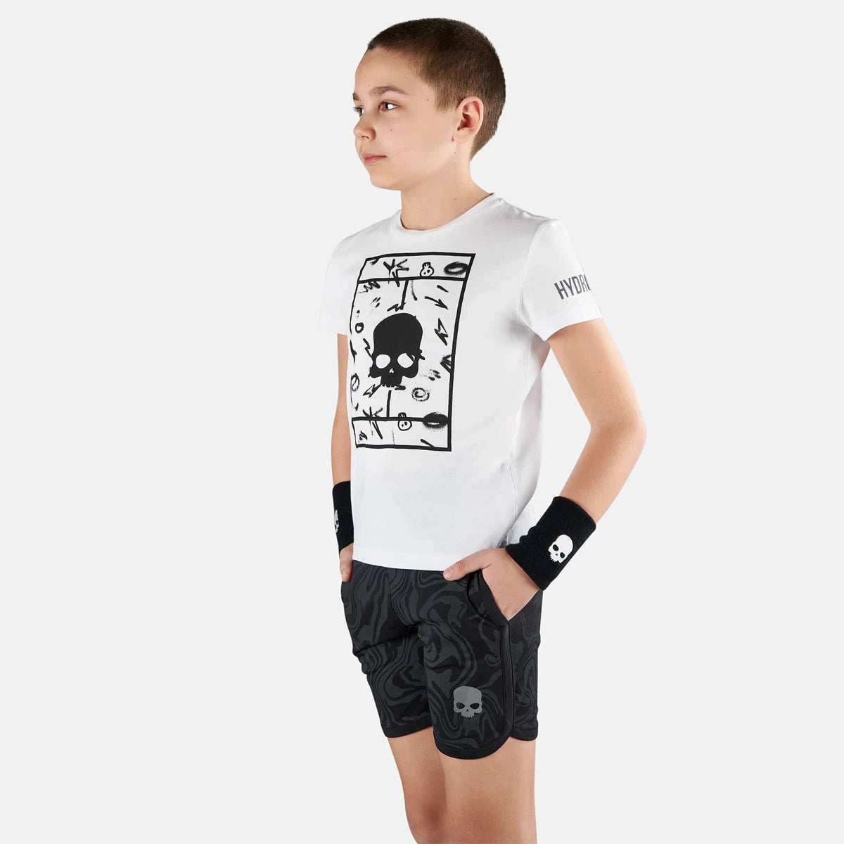 T-Shirt Hydrogen Junior Jungen Tennisplatz