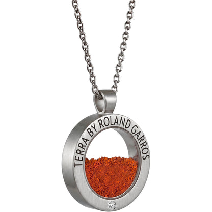 Halskette und Medaille Terra Access Mattstahl 1 Stein Großes Modell