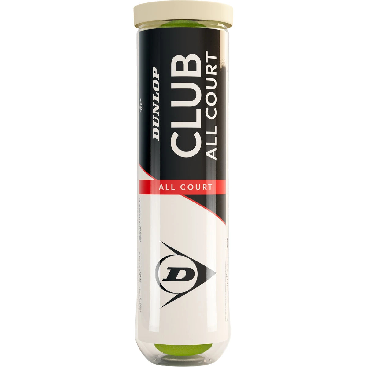 Tube mit 4 Dunlop Club All Court Tennisbällen