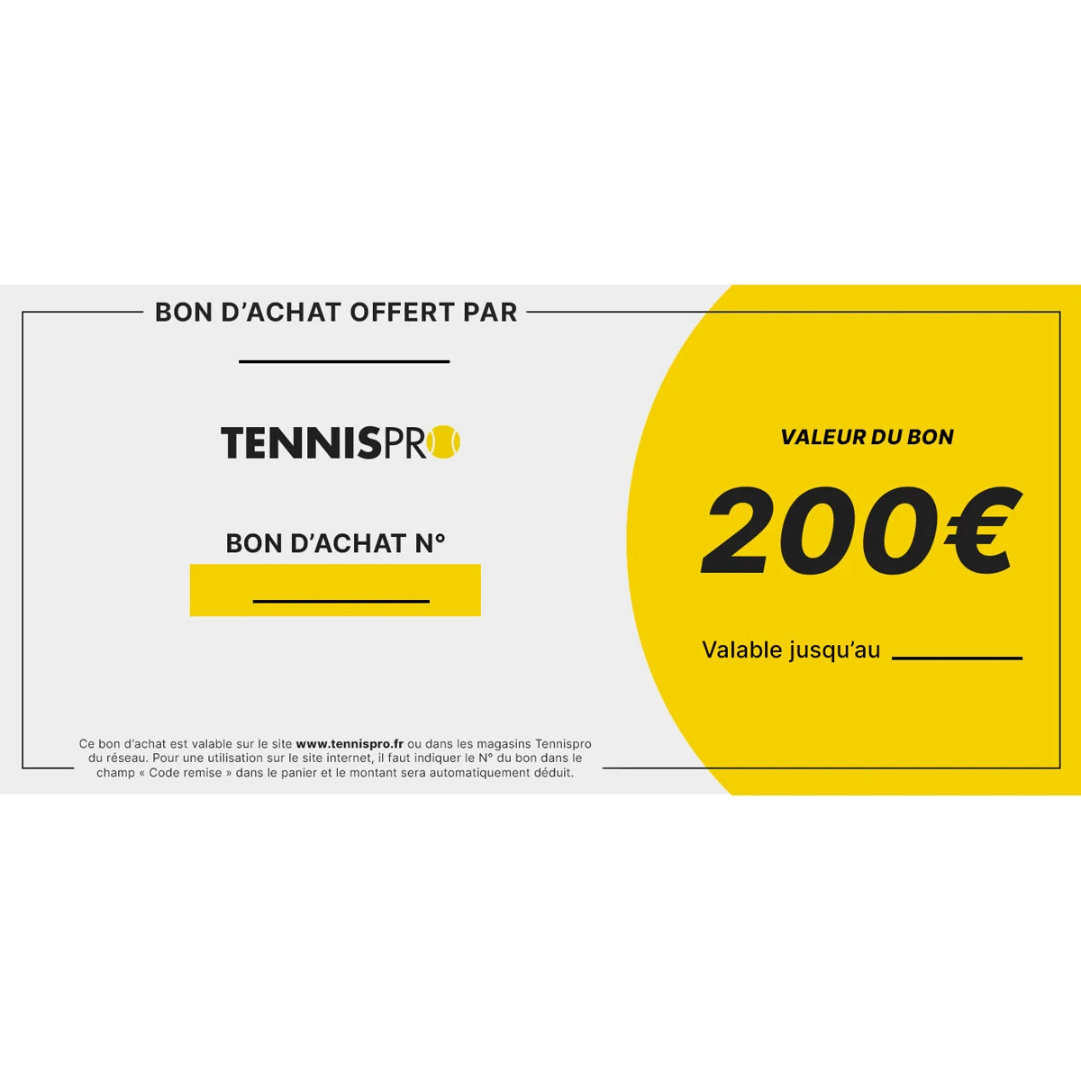 Geschenkgutschein Tennispro 200€