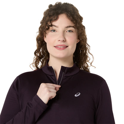 Asics Damen Core T-Shirt mit langen Ärmeln und 1/2 Reißverschluss