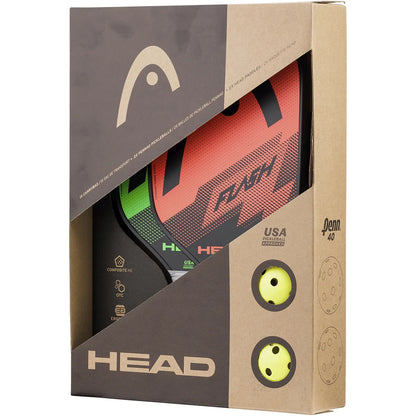 Set aus 2 Head Pickleball Flash Schlägern + 2 Bällen