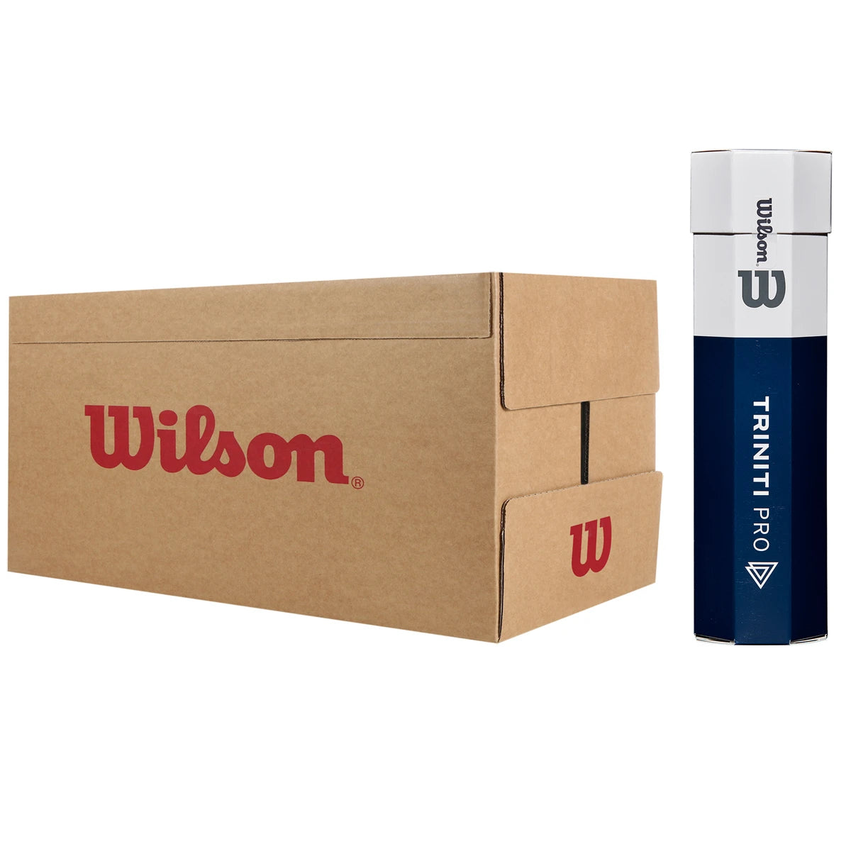 Karton mit 18 Röhren à 4 Wilson Triniti Pro Bällen