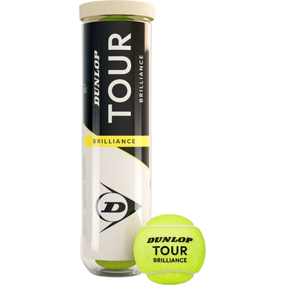Rohr mit 4 Dunlop Tour Glanz Tennisbällen