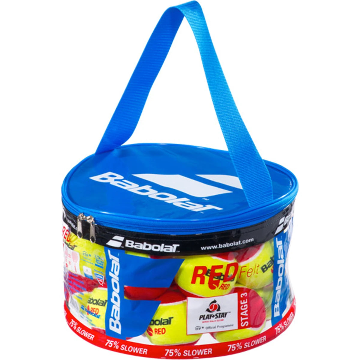 Reißverschluss-Tasche für 24 Bälle Babolat Red Felt