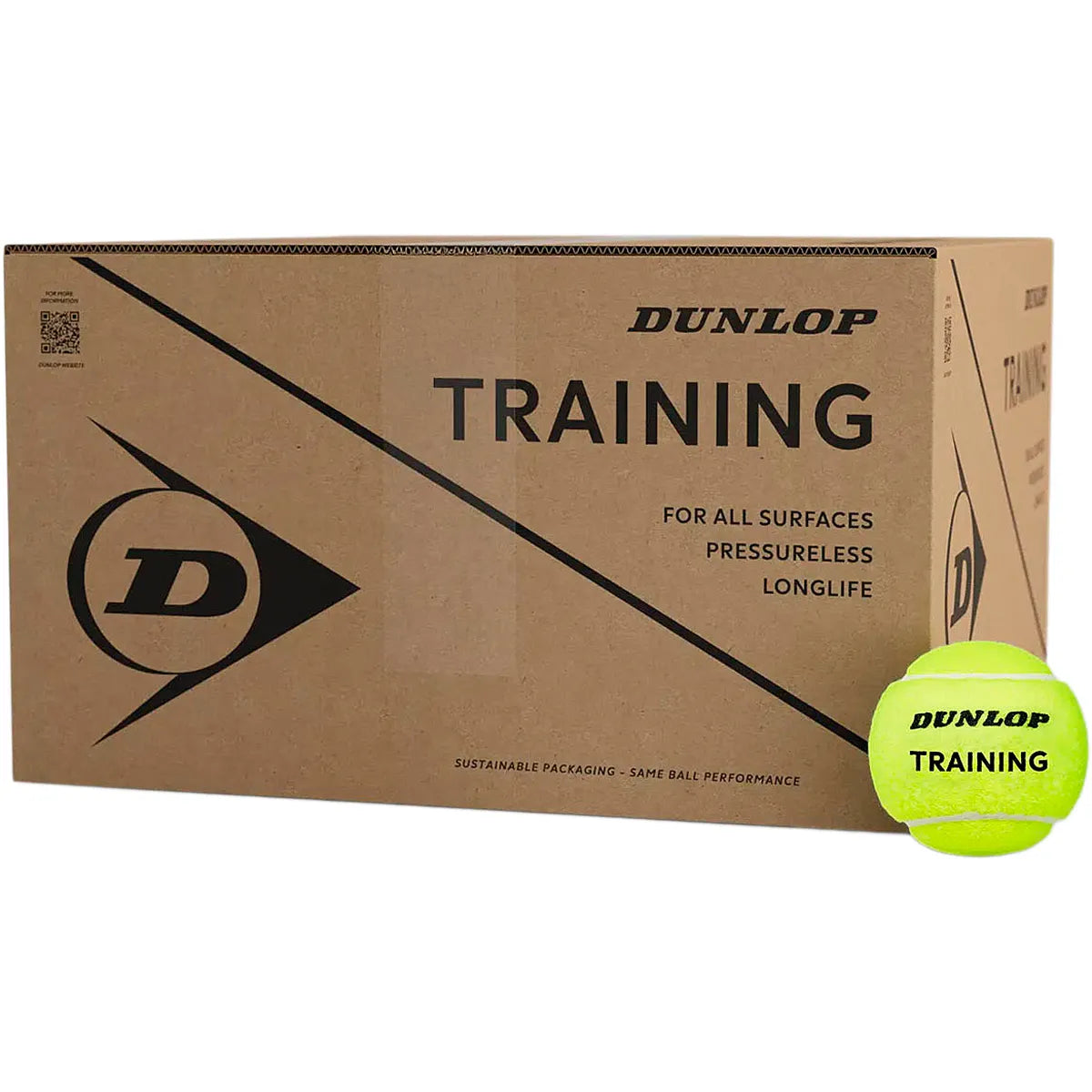 Karton mit 72 Dunlop Training Tennisbällen