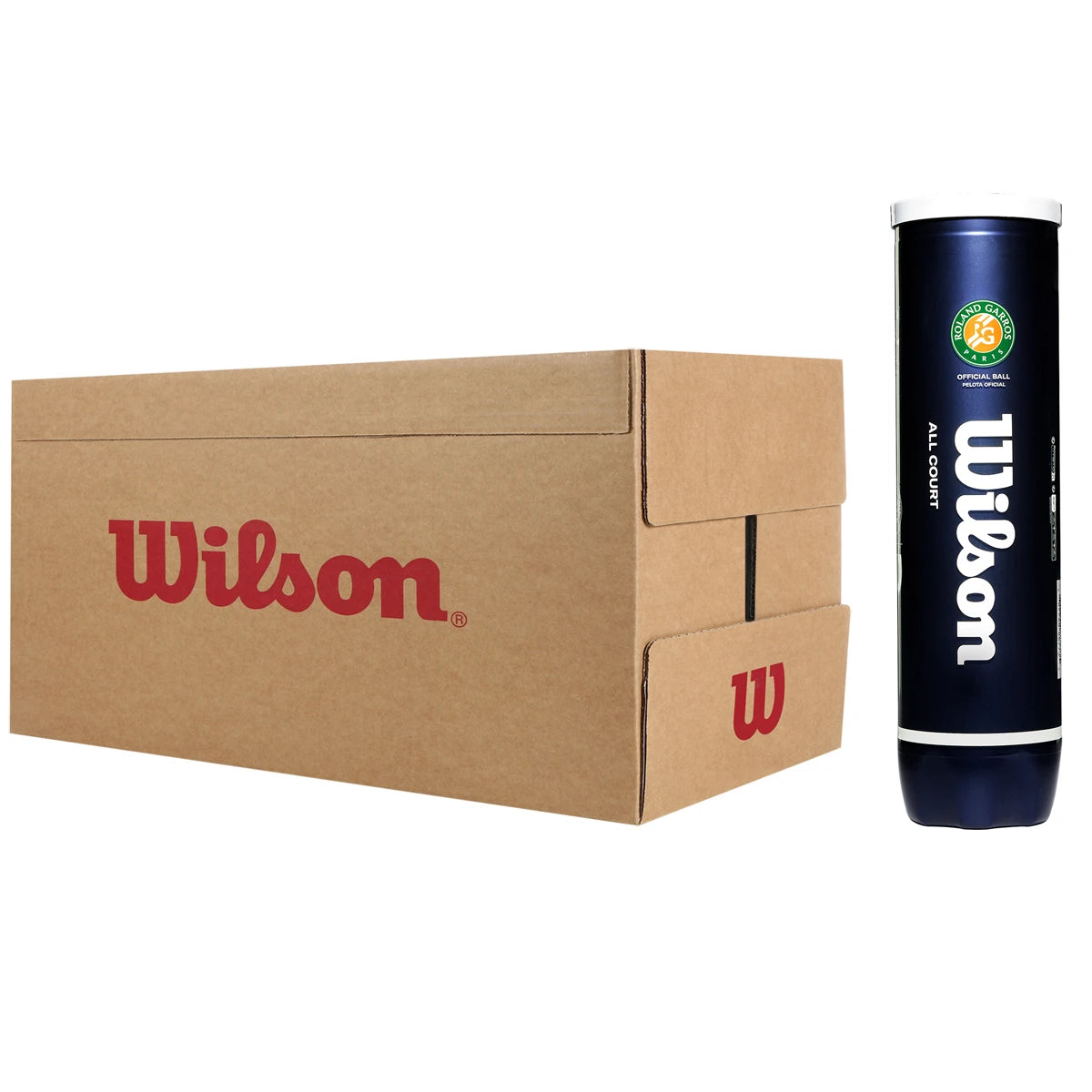 Kartonschachtel mit 18 Röhren à 4 Wilson Roland Garros All Court Tennisbällen