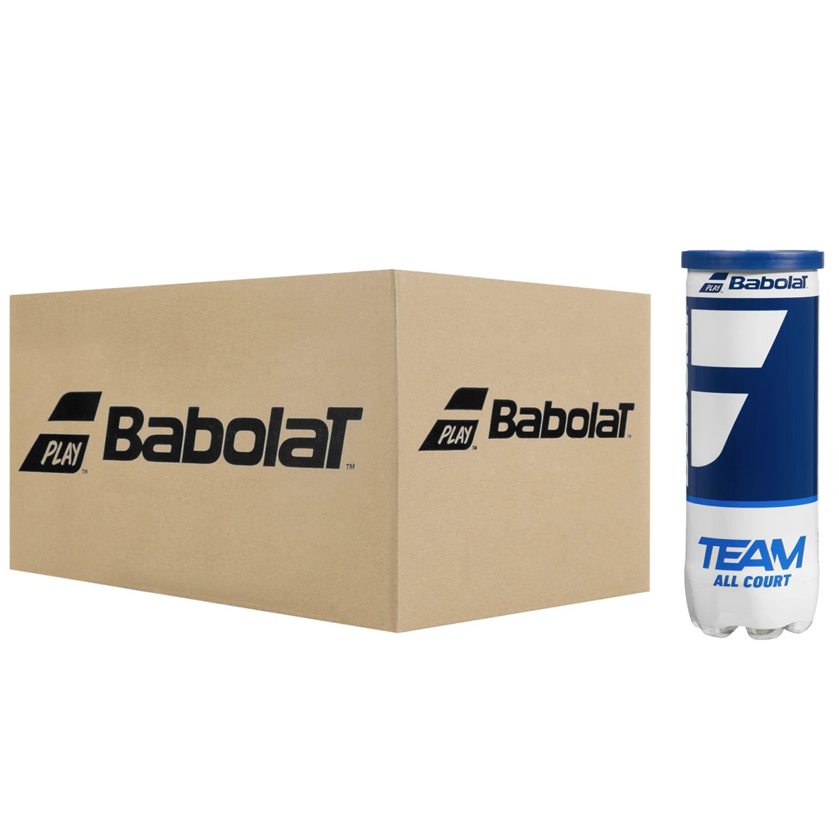Karton mit 24 Röhren à 3 Bällen Babolat Team All Court