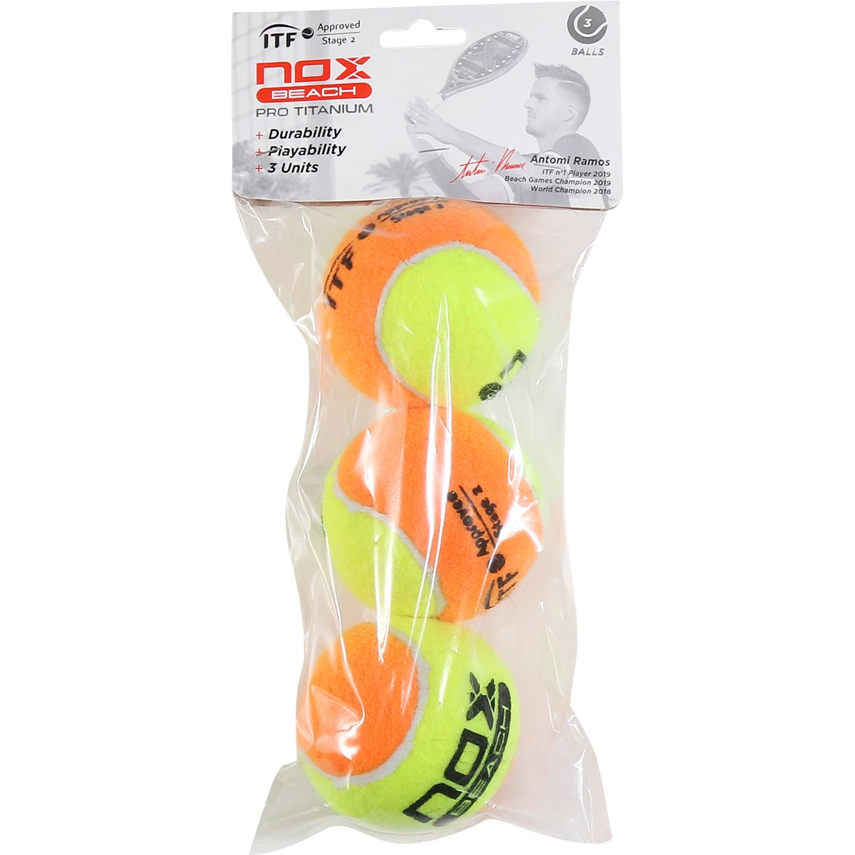 Beutel mit 3 Beach-Tennis-Bällen Bolas Pro Titanium