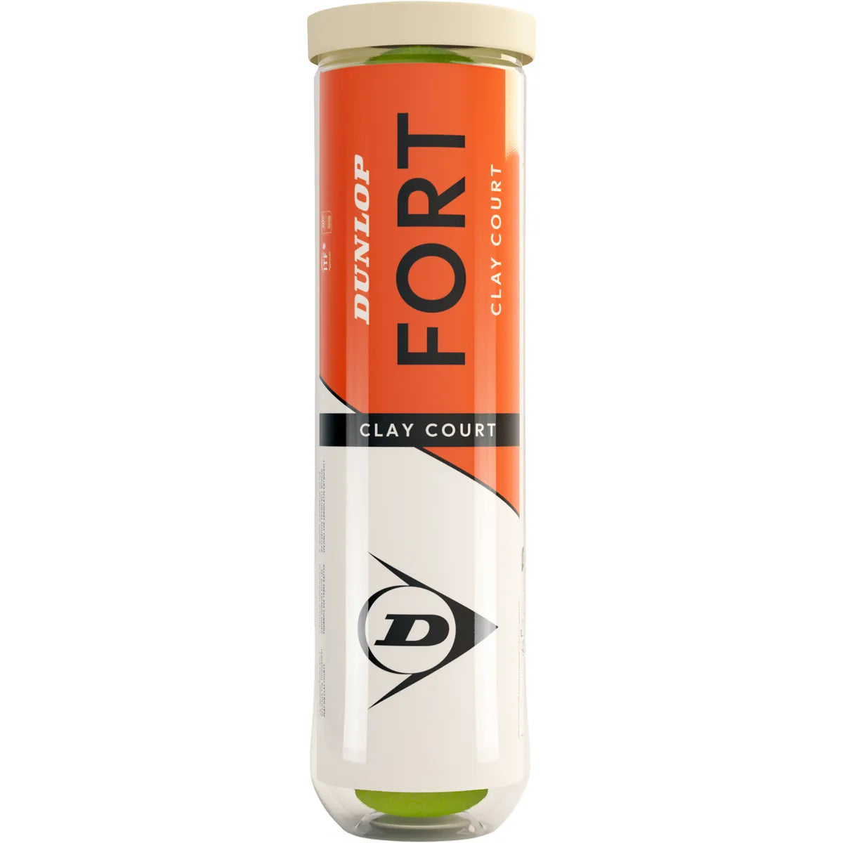 Röhre mit 4 Dunlop Fort Sandplatz-Tennisbällen