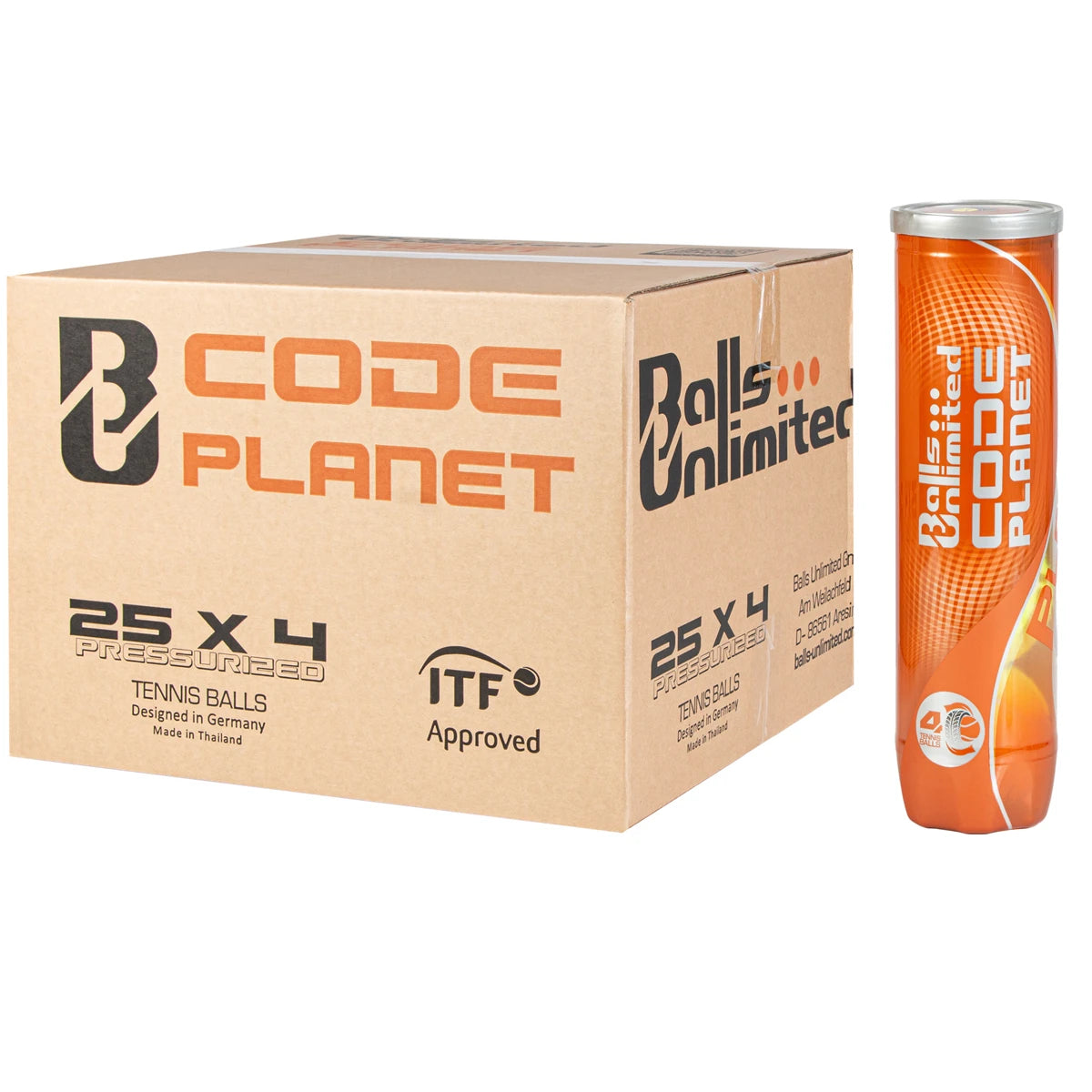 Karton mit 25 Röhren à 4 Unlimited Code Planet Bällen