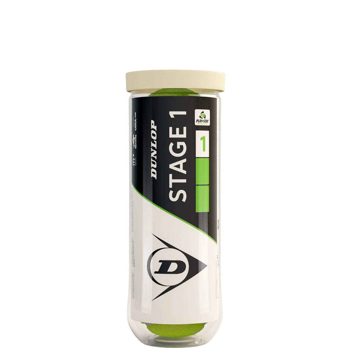 Tube mit 3 Dunlop Easy Tennisball Stage 1