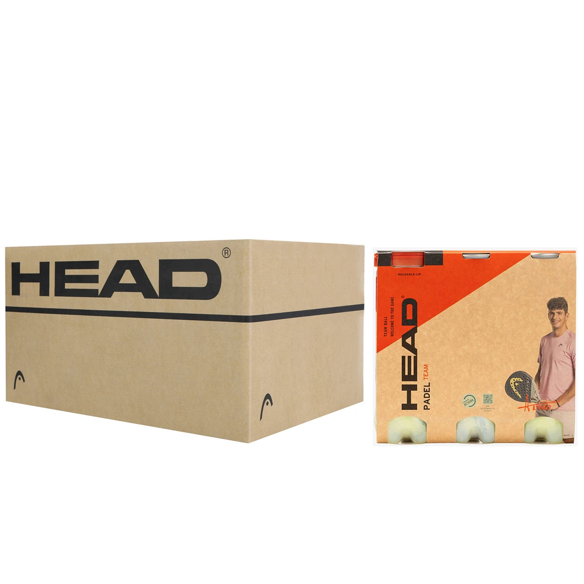 Karton mit 8 Packs à 3 Tuben à 3 Head Padel-Bällen