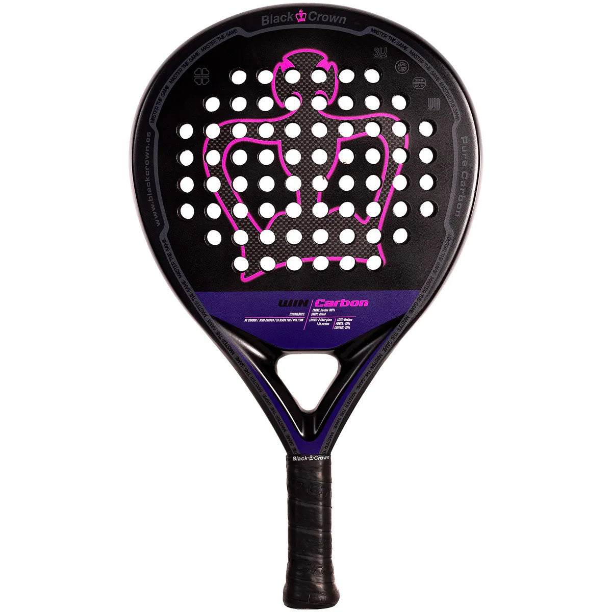 Padelschläger Black Crown Win Carbon